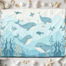 Sous la mer Baleines et poissons