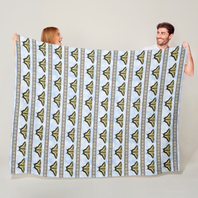 Couverture Polaire Southwest Yellow Swallowtail Butterfly Large (En situation)