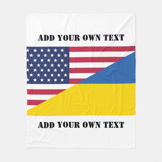 Couverture Polaire Soutien américain à l'Ukraine Thaillow Pillow (Devant)