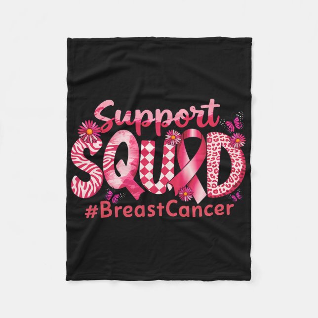 Couverture Polaire Soutien du guerrier du cancer du sein Squad Pink R (Devant)