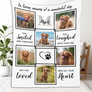 Couverture Polaire Souvenir du chien commémoratif pour animaux de com