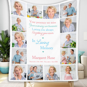 Couverture Polaire Souvenir moderne 14 Photo Collage Memorial