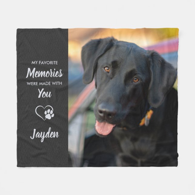 Couverture Polaire Souvenirs favoris Pet Loss Amoureux des chiens Pet (Devant (Horizontal))
