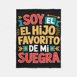 Couverture Polaire Soy el hijo favorito funny saying colorful