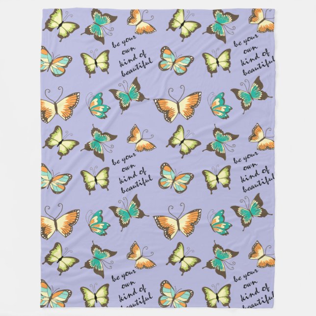 Couverture Polaire Soyez votre propre genre de beaux papillons (Devant)