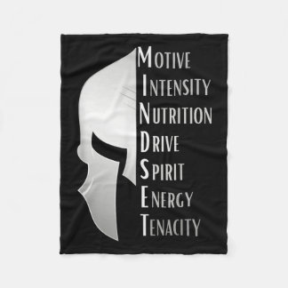 Couverture Polaire Spartan Mindset Motivational Insrational Quote Gra
