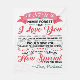 Couverture Polaire Special Quotes To My Wife | Venin pour femmes |