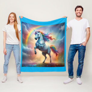 Couverture Polaire Spectre céleste : Arc de la licorne arc-en-ciel