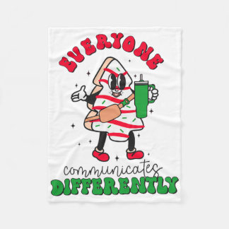 Couverture Polaire Speech Therapy Christmas Everyone Communicate Diff