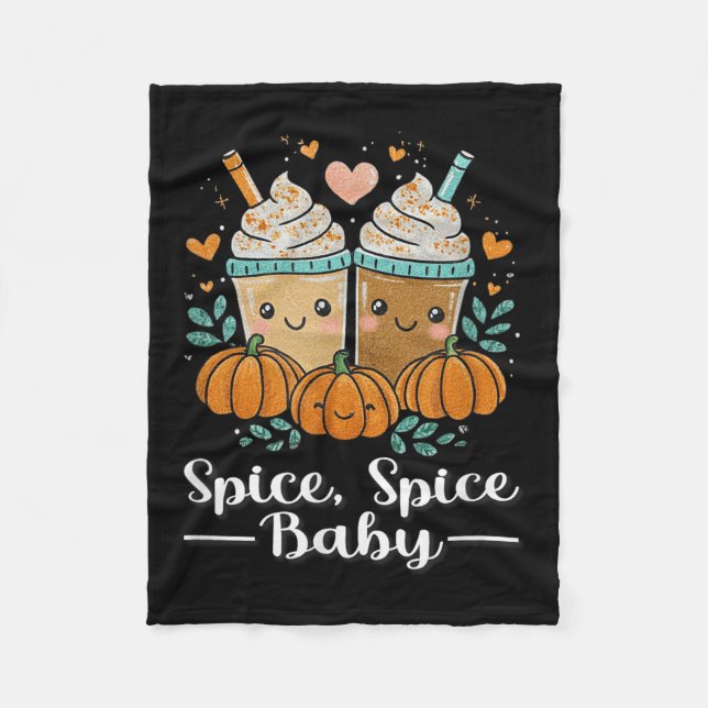 Couverture Polaire Spice Spice Baby Kawaii Pumpkin Spice Latte Lover  (Devant)