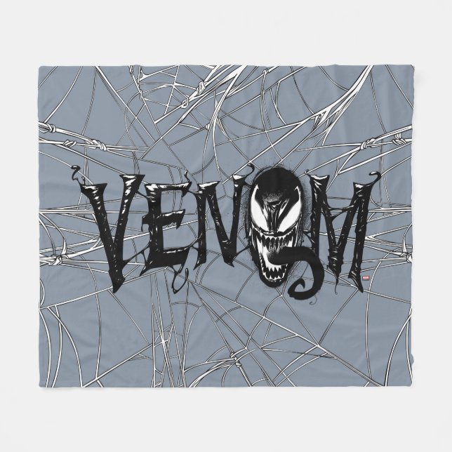 Couverture Polaire Spider-Man | Logo du nom de la Venom (Devant (Horizontal))
