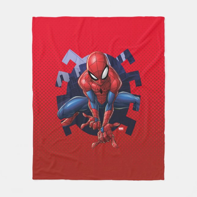 Couverture Polaire Spider-Man Sortant De Spider Graphic (Devant)