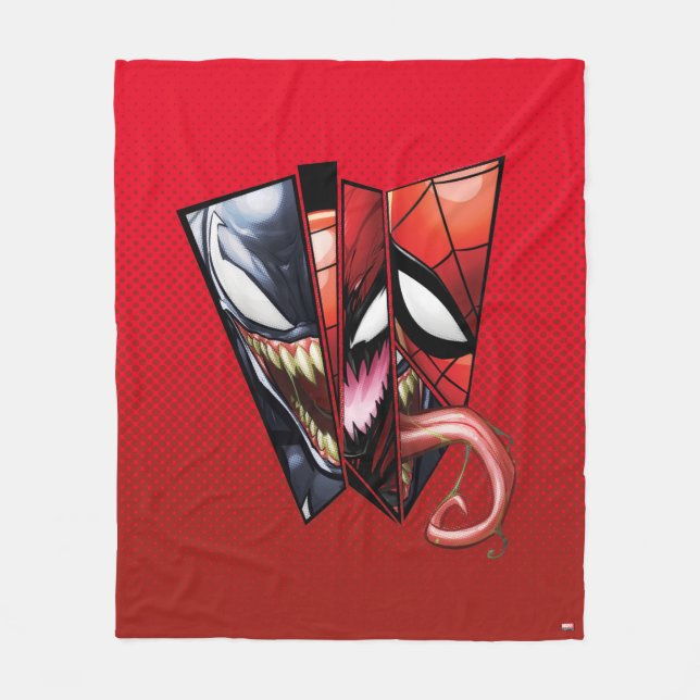 Couverture Polaire Spider-Man | Vénom, Carnage et découpe Spider-Man (Devant)