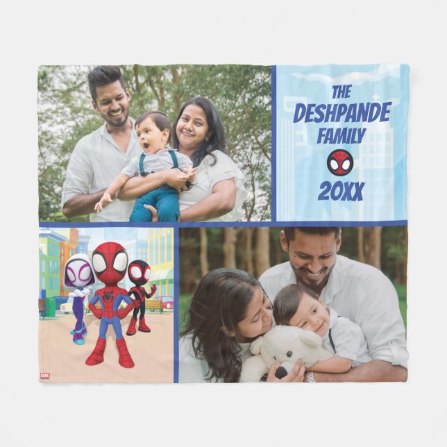 Couverture Polaire Spidey et ses amis Extraordinaires Photo de la fam (Devant (Horizontal))