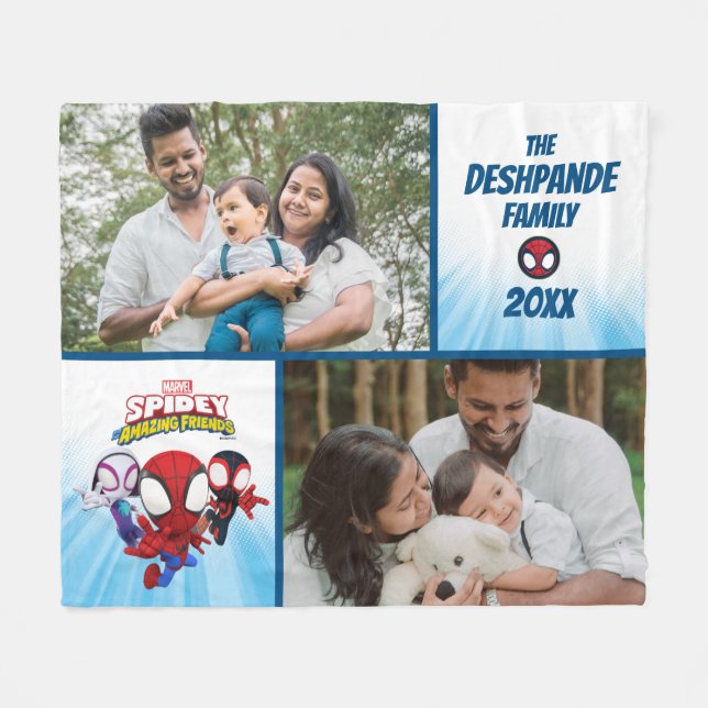 Couverture Polaire Spidey et ses amis Extraordinaires Photo de la fam (Devant (Horizontal))