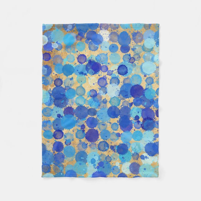 COUVERTURE POLAIRE SPLOTCHS BLEUS (Devant)