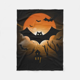 Couverture Polaire Spooky Halloween Fleece Blanket Haunted House Cozy