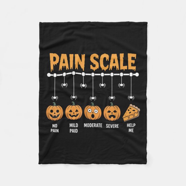 Couverture Polaire Spooky Pumpkin Pain Scale Trauma Nurse Triage Hall (Devant)
