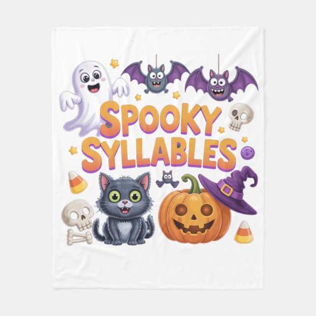 Couverture Polaire Spooky Syllables (Devant)