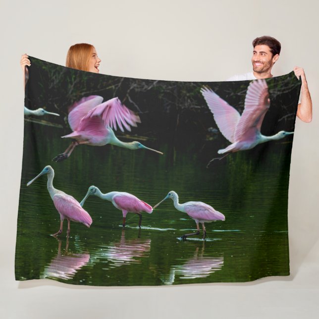 COUVERTURE POLAIRE SPOONBILL CRANE (En situation)
