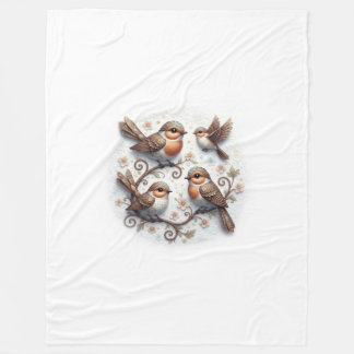 Couverture Polaire Spring Whispers on the Branches