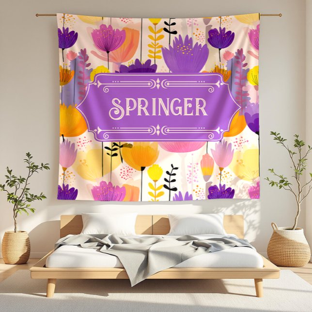 Couverture Polaire Springer Floral moderne (detail)
