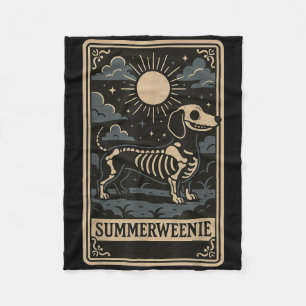 Couverture Polaire Squelette de teckel Summerween Art de chien Style