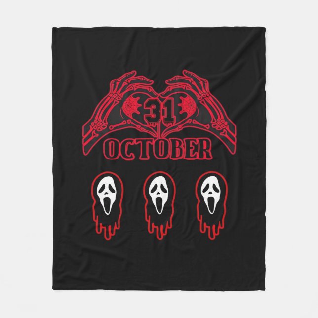 Couverture Polaire Squelette Mains 31/10 Classique (Devant)