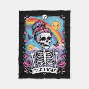 Couverture Polaire Squelette sarcastique La carte de tarot drôle Idga