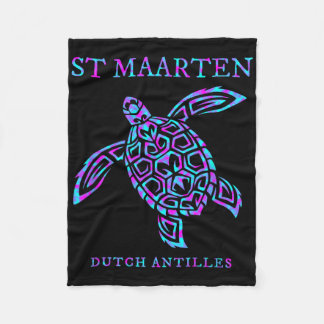 Couverture Polaire St. Maarten Sea Turtle Boys Girls Womens Vacation 