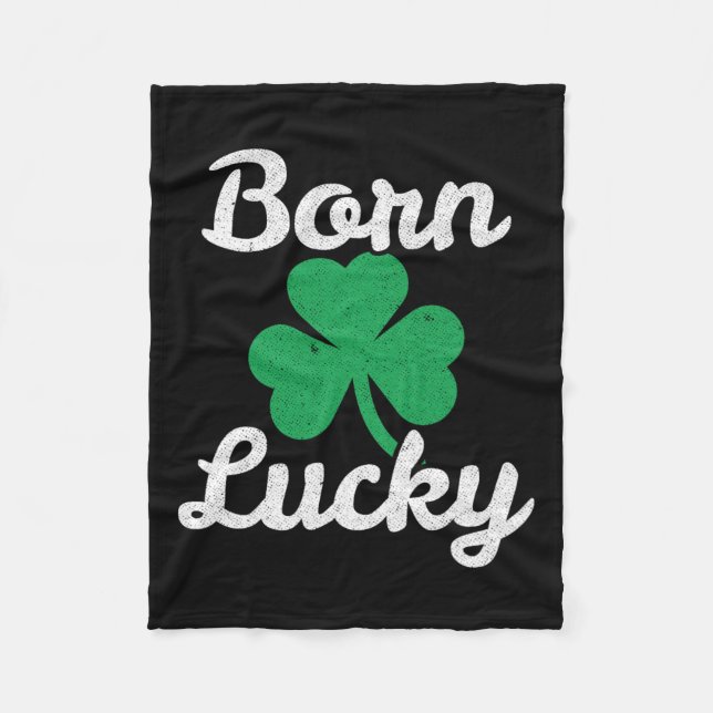 Couverture Polaire St patrick Né Lucky Irlandais Descendant Leprechau (Devant)