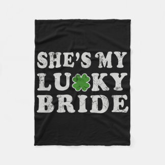 Couverture Polaire St Patricks Day Elle est ma mariée chanceuse Showe