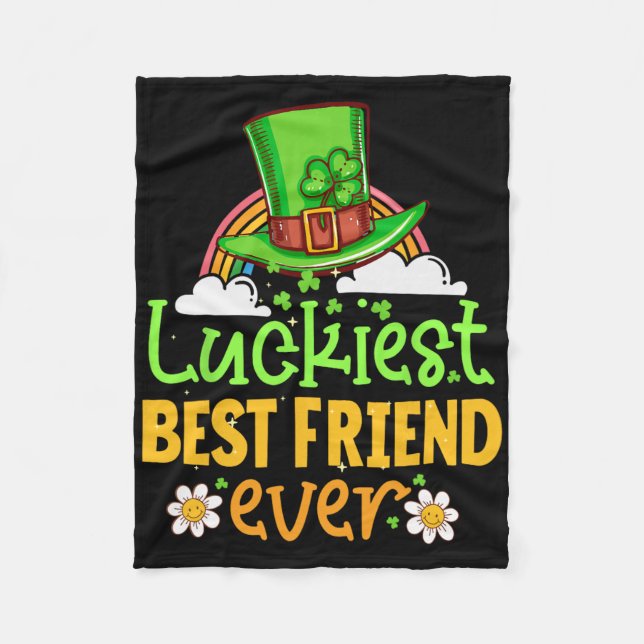 Couverture Polaire St Patricks Day Luckiest Best Friend Ever Matching (Devant)