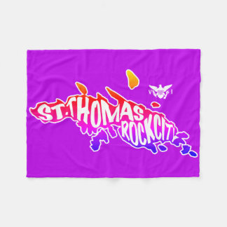 Couverture Polaire St. Thomas, "Rock City" Îles Vierges | Violet