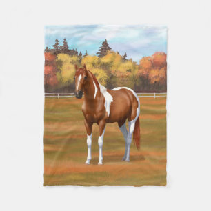 Couverture Polaire Stallion Chestnut Pinto Sorrel Paint Horse