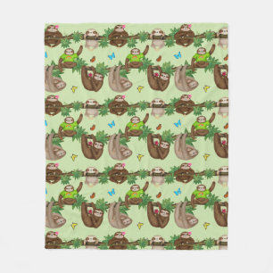 Couverture Polaire Stanley Sloth & amis douillette polaire verte couv