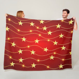 Couverture Polaire Star Adored Ruby Motif rouge