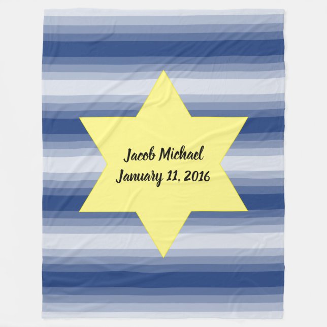 Couverture Polaire Star of David - Choisissez vos couleurs ! (Devant)