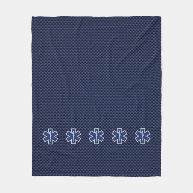 Couverture Polaire Star of Life Paramedic Carbon Fibre Style (Devant)