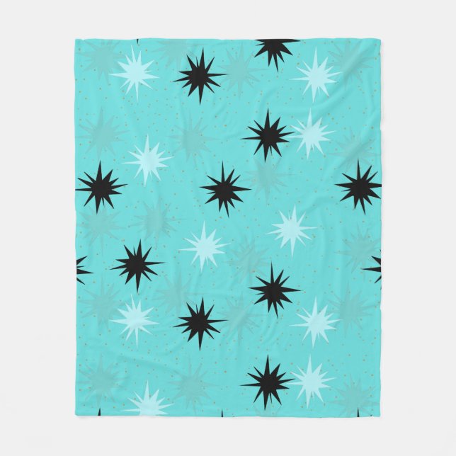 Couverture Polaire Starbursts Turquoise Atomique (Devant)