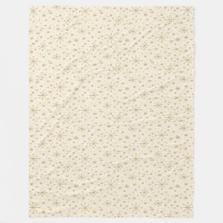 Couverture Polaire Stardust en naturel et or