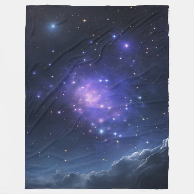 Couverture Polaire Starry Serenity : Stars in the Sky Printed Blanket (Devant)