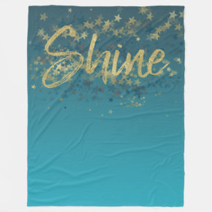 Couverture Polaire Stars Gold Blue Shine