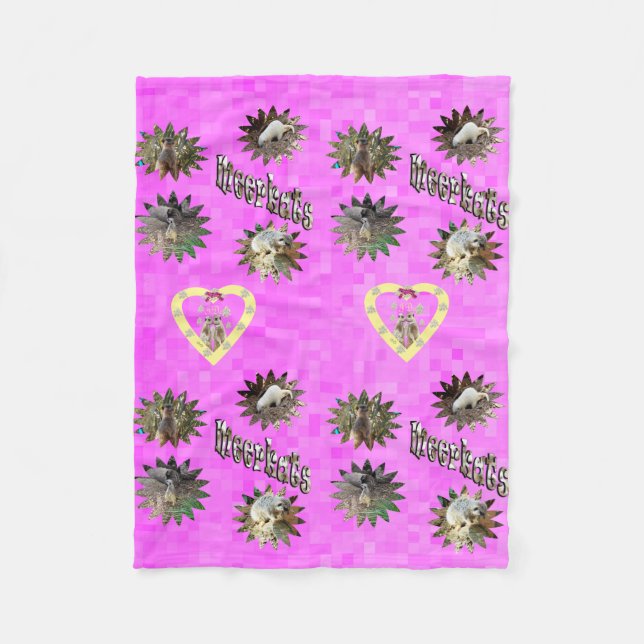 Couverture Polaire Stars Meerkat Rose Design, Petits (Devant)