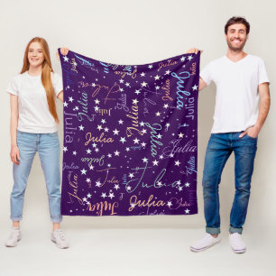 Couverture Polaire Stars Specky Purple Sky avec son nom