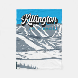 Couverture Polaire Station de ski de Killington Hiver Vermont Vintage