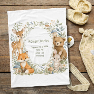 Couverture Polaire Statistiques de naissance Animaux de la forêt Nouv