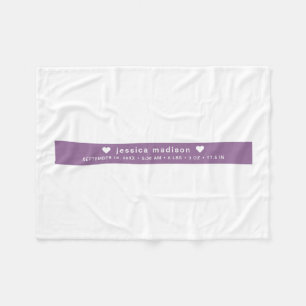 Couverture Polaire Statistiques de naissance moderne Collage photo