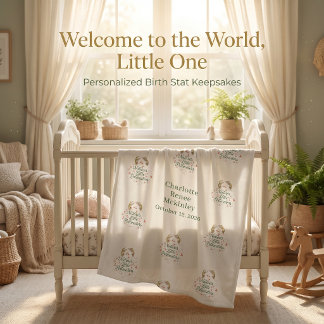 Couverture Polaire Statistiques de naissance personnalisées Cadeau Co