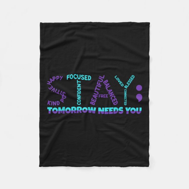 Couverture Polaire Stay Tomorrow Needs You Suicide Prevention Awarene (Devant)